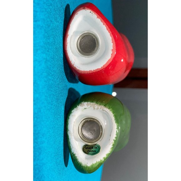 Ceramic Vintage Chili Jalapeno Southwestern Mexican Salt & Pepper Shakers Set - Picture 6 of 6